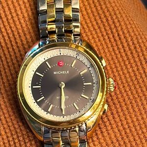 Michele two tone hybrid watch .